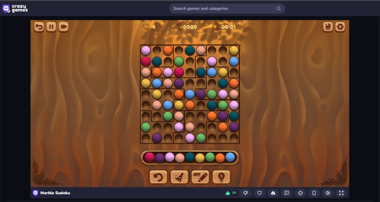 published Marble Sudoku on CrazyGames and need help, One of our previous test projects did not survive this phase and DI